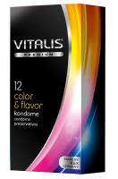 Презервативы Vitalis Premium 12 шт - цветн/ароматиз (шир 53mm)