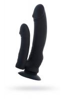 Анально-вагинальный вибратор Black&Red, 19,5 см.