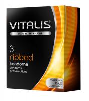 Презервативы Vitalis Premium 3 шт - ребристые