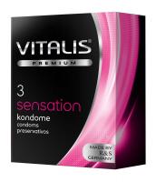 Презервативы Vitalis Premium 3 шт - с кольц и точк.