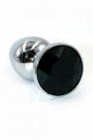 Анальная пробка  хромированная black M