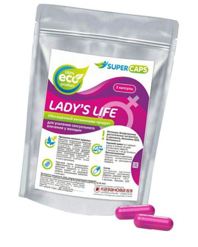 Капсулы Lady'sLife возбуждающие для женщин ,2 капсулы