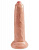 Телесный необрезанный фаллоимитатор на присоске 9" Uncut Cock - 25,4 см.