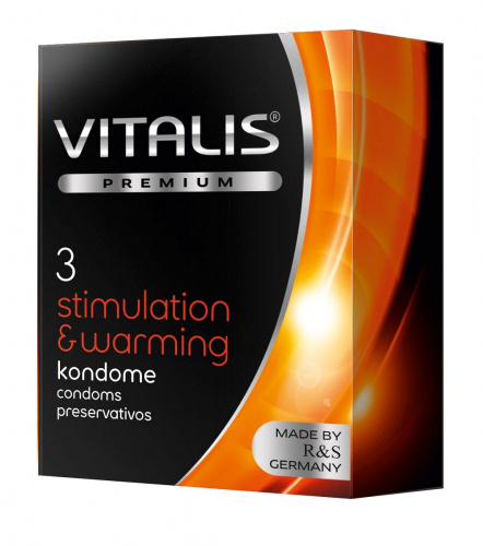 Презервативы Vitalis Premium 3 шт - с согрев эф - ом