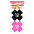 Набор из 2 пар пэстисов Cross Pattern Nipple Pasties