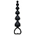 Чёрная анальная цепочка Heart's Beads Black - 18 см.