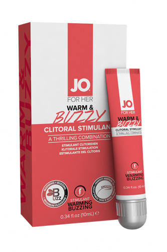 Клиторальный крем JO WARM & BUZZY CLITORAL GEL - 10 мл.