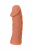 Телесная насадка с усиками и открытой головкой Nude Sleeve S - 10 см.