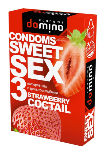 Презервативы Luxe DOMINO SWEETSEX с ароматом клубники
