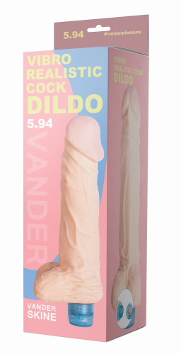 Вибромассажёр "Vibro Realistic Cock Dildo 5.94", Светлый