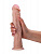 Телесный фаллоимитатор на присоске с большой головкой