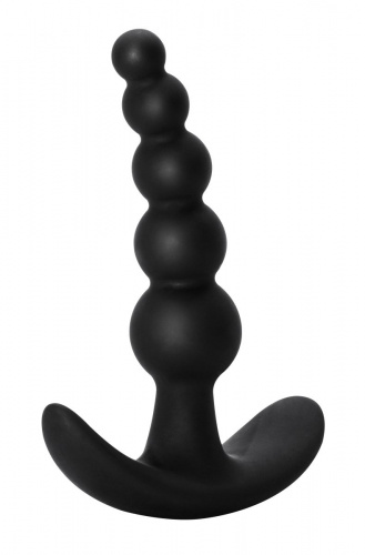 Чёрная анальная пробка Bubbles Anal Plug - 11,5 см