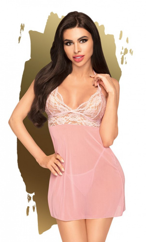 Пеньюар Penthouse "Bedtime story" rose (M/L) в комплекте с трусиками.