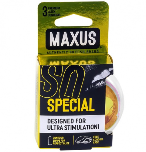 Презервативы с точками и рёбрами  MAXUS Special