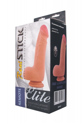 Вибратор Realstick Elite с пультом д/у перезаряжаемый, 16 см