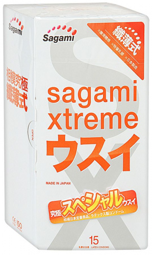 Презервативы Sagami Xtreme 0.04 mm 15шт