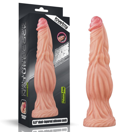 Фаллоимитатор 9.5 Dual layered Platinum Silicone Cock - 24,5 см.