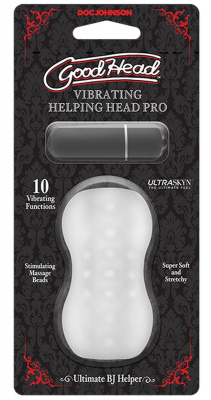 Прозрачный мастурбатор с вибропулей GoodHead Vibrating