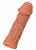 Телесная насадка с усиками и открытой головкой Nude Sleeve S - 10 см.